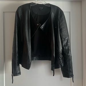 Top shop Faux Leather Biker Jacket
